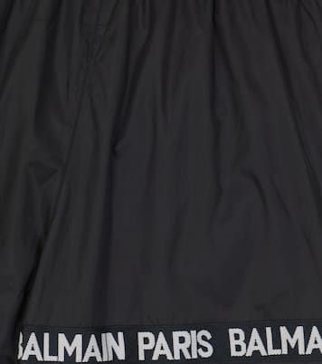 Logo printed colorblock swim shorts | Balmain Kids