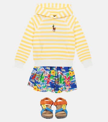 Striped cotton hoodie | Polo Ralph Lauren Kids