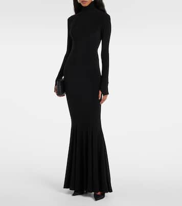 Turtleneck jersey gown | Norma Kamali