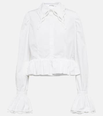 Peplum cotton poplin shirt | Rabanne