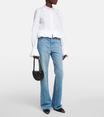 Peplum cotton poplin shirt | Rabanne
