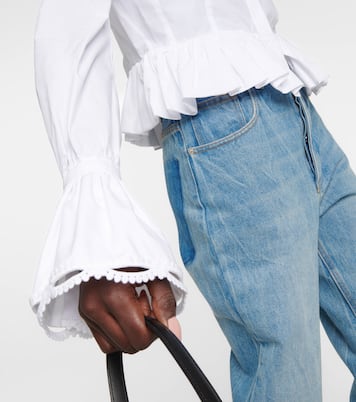 Peplum cotton poplin shirt | Rabanne