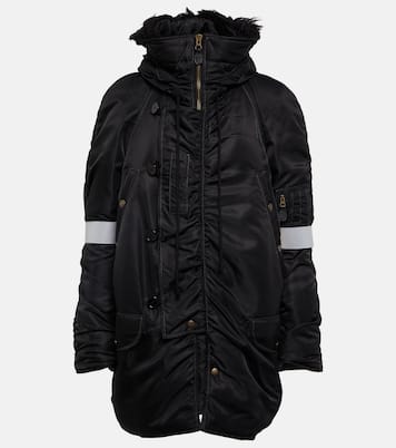 Giacca imbottita con pelliccia sintetica | MM6 Maison Margiela