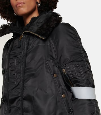 Giacca imbottita con pelliccia sintetica | MM6 Maison Margiela