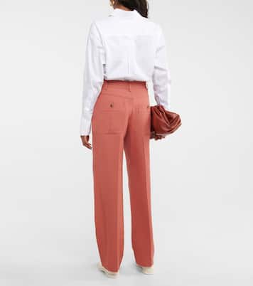 '90s high-rise wool straight pants | Victoria Beckham