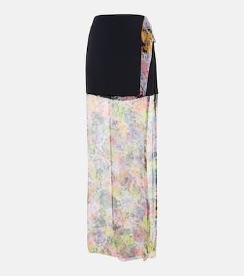 Floral crêpe midi skirt | Dries Van Noten
