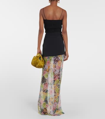 Floral crêpe midi skirt | Dries Van Noten