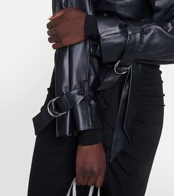 Cropped leather jacket | Alexandre Vauthier