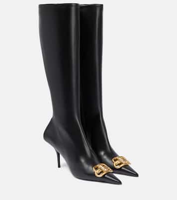 Knife BB leather knee-high boots | Balenciaga