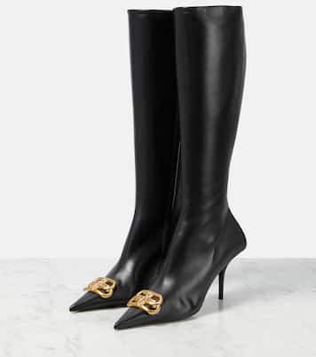 Knife BB leather knee-high boots | Balenciaga