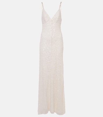 Bridal - Abito lungo Nora in seta con paillettes | Jenny Packham