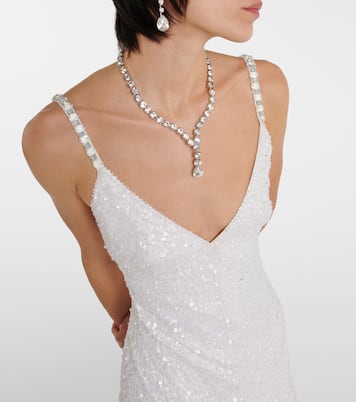 Bridal - Abito lungo Nora in seta con paillettes | Jenny Packham