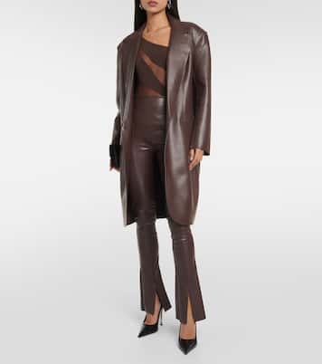 Oversized faux leather jacket  | Norma Kamali