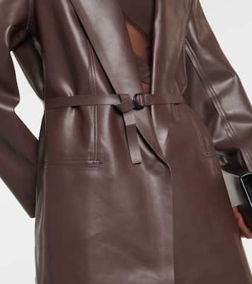 Oversized faux leather jacket  | Norma Kamali