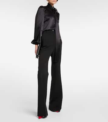 Milano high-rise jersey flared pants | Dolce&Gabbana