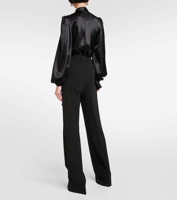 Milano high-rise jersey flared pants | Dolce&Gabbana