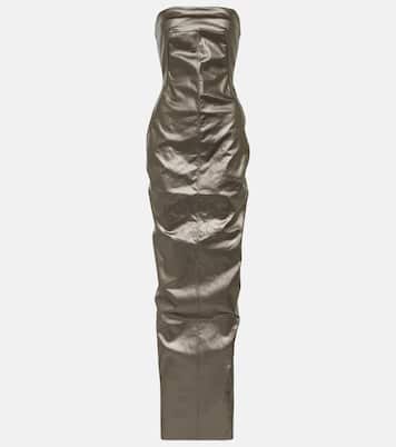 Lido corset coated denim gown | Rick Owens