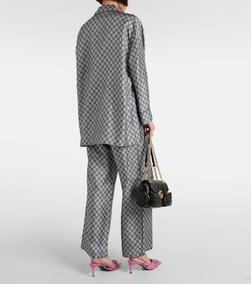 Camicia in twill di seta GG | Gucci