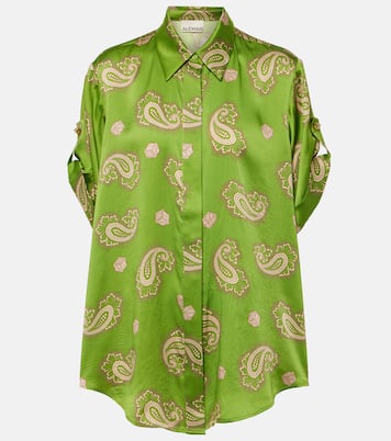 Camisa Dice de seda con paisley | Alémais