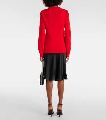 Jersey de lana con ribete de encaje | Stella McCartney