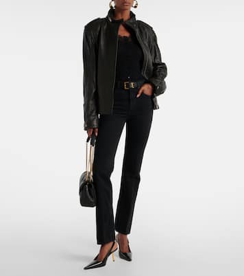 Lace-trimmed wool and silk cardigan | Saint Laurent