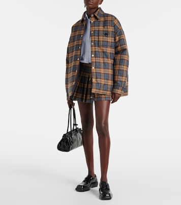 Plaid wool overshirt | Prada