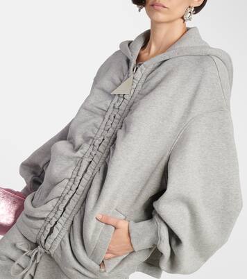 Sudadera con capucha en jersey fruncido | The Attico