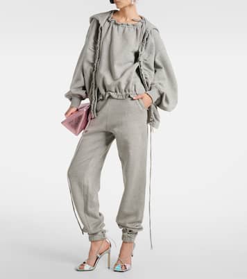 Sudadera con capucha en jersey fruncido | The Attico
