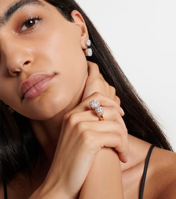 Bague Nudo en or blanc et rose 18 ct et diamants | Pomellato