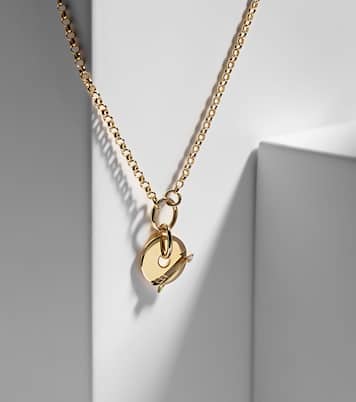 Collana a catena Arrow in oro 18kt con diamanti | FoundRae