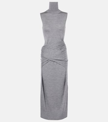 Robe midi en laine et soie | Toteme