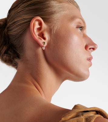 Boucles d'oreilles Duchess Orchid en or 10 ct, chrome diopside et topaze | Stone and Strand