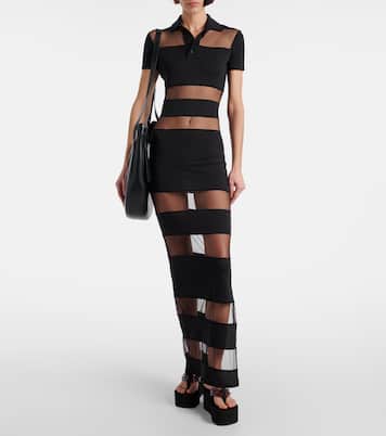 Logo leather platform thong sandals | Coperni