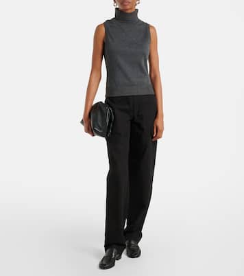 Top White Label Sandrine de mezcla de algodón | Proenza Schouler