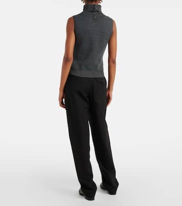 Top White Label Sandrine de mezcla de algodón | Proenza Schouler