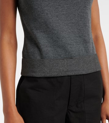 Top White Label Sandrine de mezcla de algodón | Proenza Schouler