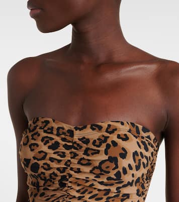 Leopard-print belted swimsuit | Karla Colletto