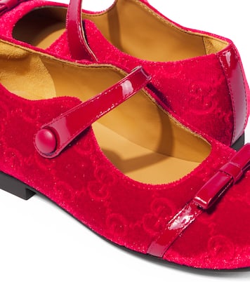 Ballerine in velluto GG | Gucci Kids