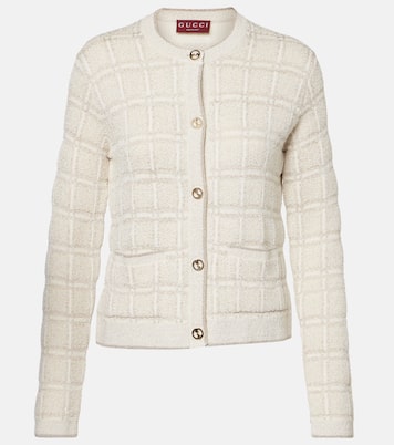 Checked lamé wool-blend jacquard blazer | Gucci