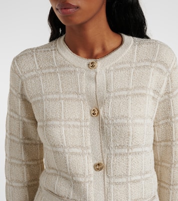 Checked lamé wool-blend jacquard blazer | Gucci