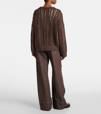 Pullover in misto cotone e iuta | Brunello Cucinelli
