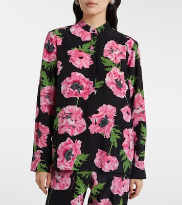 Camicia Poppy in seta con stampa | Stella McCartney