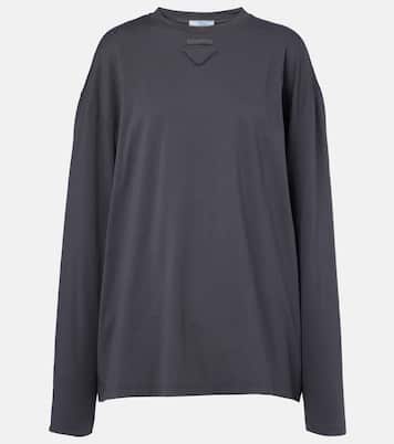 Camiseta oversized de algodón con logo | Prada