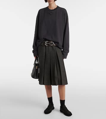 Camiseta oversized de algodón con logo | Prada