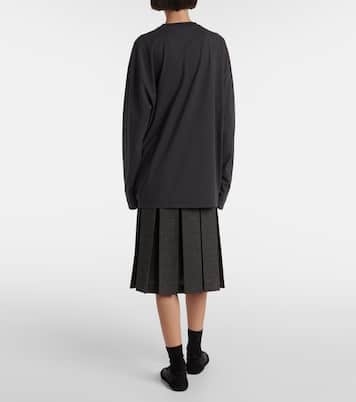 Camiseta oversized de algodón con logo | Prada