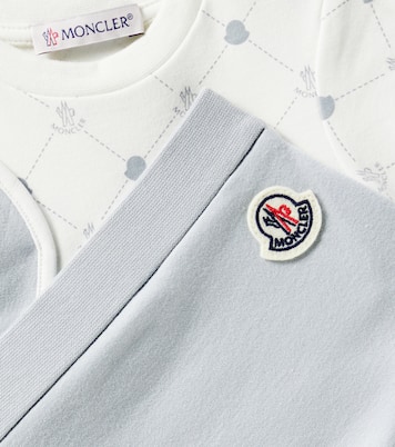 Bébé - Set de grenouillère, culotte bloomer et bavoir en coton mélangé | Moncler Enfant