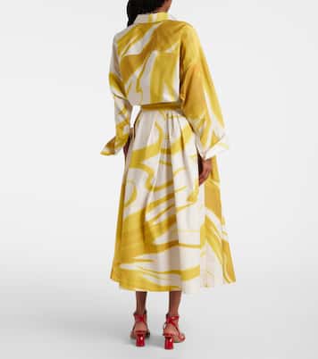 Falda midi de algodón estampada | Dries Van Noten