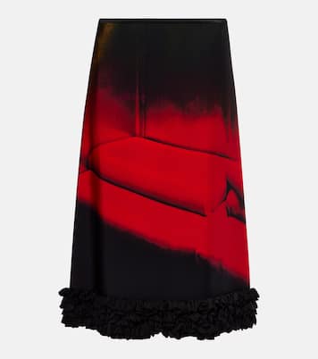 Falda midi con volantes estampada | Jil Sander
