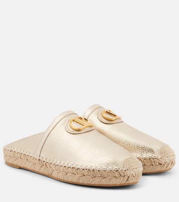 Espadrilles VLogo Signature en cuir métallisé | Valentino Garavani