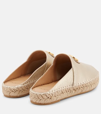 Espadrilles VLogo Signature en cuir métallisé | Valentino Garavani